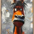 Cross-eyed Horse Oil Painting