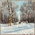 Journey Under the Snow Oil Painting