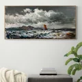 Dalgaların Fısıltısı Yağlı Boya Tablosu