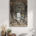 A Day in the Old Bazaar Oil Painting