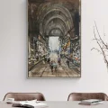 A Day in the Old Bazaar Oil Painting