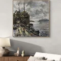 A Market in Ortaköy Oil Painting