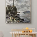 A Market in Ortaköy Oil Painting