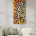Behind the Golden Leaves Oil Painting