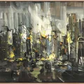 Şehirde Yanlızlık Yağlı Boya Tablosu