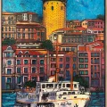 Trace of Barış Manço Ferry Oil Painting