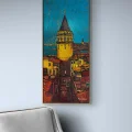 Galata ve Boğazın Sesi Yağlı Boya Tablosu