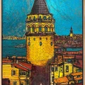 Galata ve Boğazın Sesi Yağlı Boya Tablosu