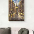 Bir Gün Galatada Yağlı Boya Tablosu