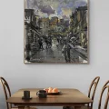 The Flow of Time in the Street Oil Painting