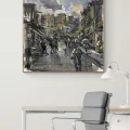The Flow of Time in the Street Oil Painting