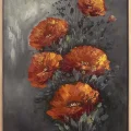 Red Wedding Flowers Oil Painting