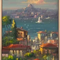 İstanbul Boğazına Seyir Yağlı Boya Tablosu