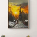 Pines Under the Snow Oil Painting