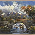 Forgotten Stone Bridge Oil Painting