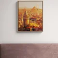 Kuşbakışı Galata Yağlı Boya Tablosu