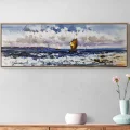 Dalgalar ve Yelkenliler Yağlı Boya Tablosu