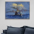 Boğazda Vapur Sefası Yağlı Boya Tablosu