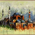 İhtişamlı Ayasofya Cami Yağlı Boya Tablosu