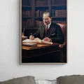 Mustafa Kemal ve Sözleri Yağlı Boya Tablosu