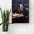Mustafa Kemal ve Sözleri Yağlı Boya Tablosu