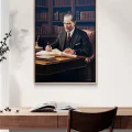 Mustafa Kemal ve Sözleri Yağlı Boya Tablosu
