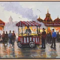 Street Flavors of Eminönü Oil Painting
