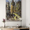 Galata Yollarında Yağlı Boya Tablosu