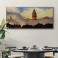 Galata Kulenin Fısıltısı Yağlı Boya Tablosu