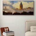 Galata Kulenin Fısıltısı Yağlı Boya Tablosu