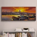 Silent Boats on the Bosphorus Oil Painting