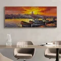Silent Boats on the Bosphorus Oil Painting