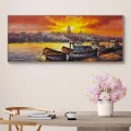 Silent Boats on the Bosphorus Oil Painting