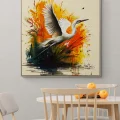 Crane in the Sky Oil Painting