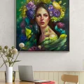 Woman in the Green Oil Painting