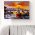 Sunset in Istanbul Oil Painting