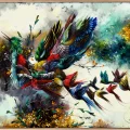 Simurgh of Colors Oil Painting