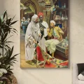 Bargain in the Bazaar Oil Painting