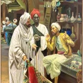 Bargain in the Bazaar Oil Painting