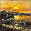 A Day from Çengelköy Pier Oil Painting
