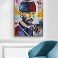 Kara Kalpakılı Atatürk Yağlı Boya Tablosu