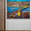 Kulenin Gölgesinde İstanbul Yağlı Boya Tablosu