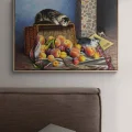 Cats in the Fruit Basket Oil Painting