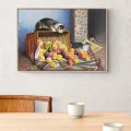 Cats in the Fruit Basket Oil Painting