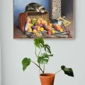 Cats in the Fruit Basket Oil Painting