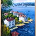 Waterfront Mansions on the Bosphorus Oil Painting