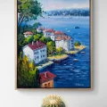 Waterfront Mansions on the Bosphorus Oil Painting
