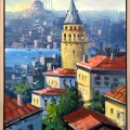 Galata’nın Gözleri Yağlı Boya Tablosu