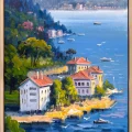 Tale of the Waterfront Mansions Oil Painting