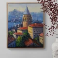 Galata Kulesinde Işık Yağlı Boya Tablosu